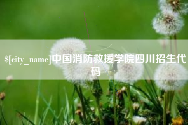 长春中国消防救援学院四川招生代码