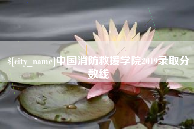 长春中国消防救援学院2019录取分数线