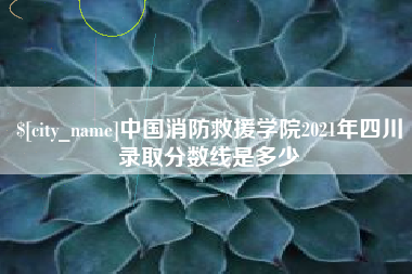 长春中国消防救援学院2021年四川录取分数线是多少