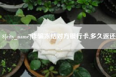 长春诈骗冻结对方银行卡,多久返还