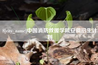 长春中国消防救援学院安徽招生计划