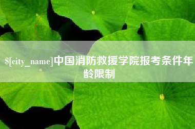 长春中国消防救援学院报考条件年龄限制