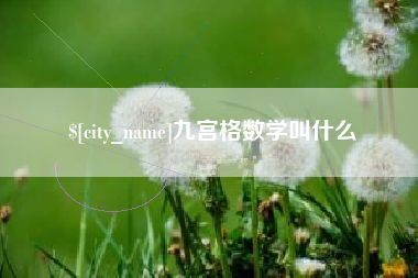 长春九宫格数学叫什么