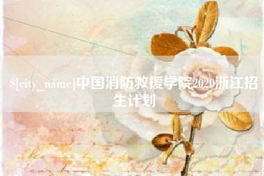 长春中国消防救援学院2020浙江招生计划