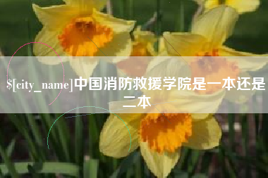 长春中国消防救援学院是一本还是二本