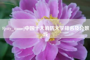 长春中国十大消防大学排名及分数线