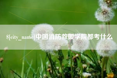 长春中国消防救援学院都考什么