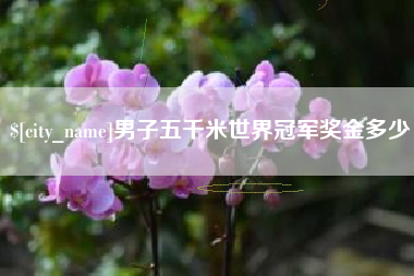 长春男子五千米世界冠军奖金多少