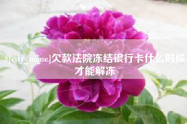 长春欠款法院冻结银行卡什么时候才能解冻