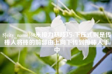长春60米接力赛技巧-下压式则是传棒人将棒的前部由上向下传到接棒人手中