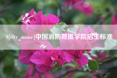 长春中国消防救援学院招生标准