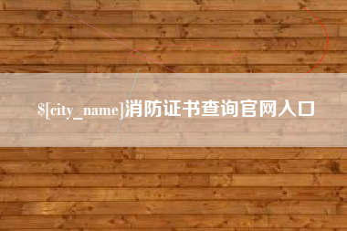 长春消防证书查询官网入口